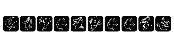 TypographicHeadPaintings  Free Fonts Download