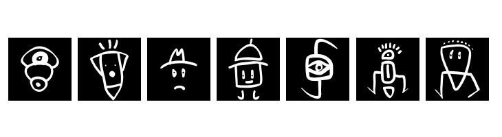 SketchBats invers  Free Fonts Download