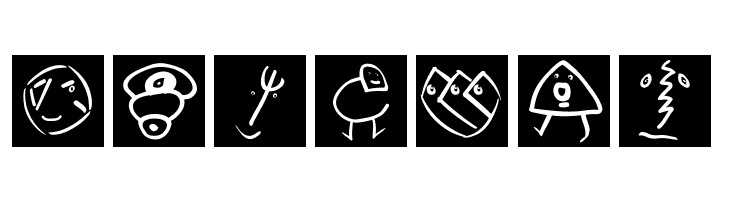 SketchBats invers  Free Fonts Download
