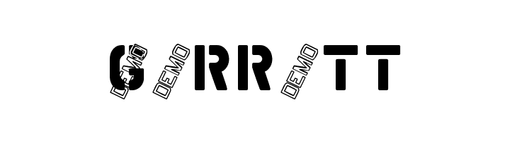 MDMilitaryStencilADemo  Free Fonts Download