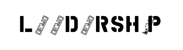 MDMilitaryStencilADemo  Free Fonts Download