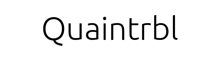 Quaintrbl Ubuntu Light Font