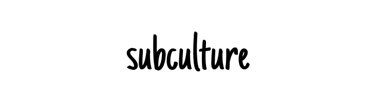 subculture Just Another Hand Font