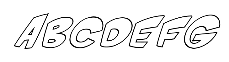 VTC ScreamItLoud Outline Italic  Free Fonts Download