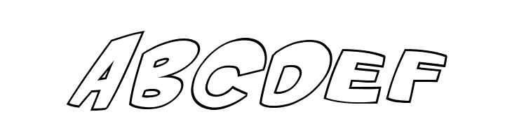 VTC ScreamItLoud Outline Italic  Free Fonts Download