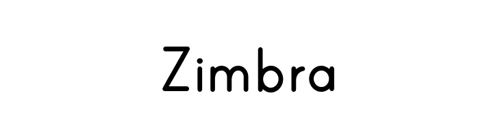 Zimbra Print Bold Font