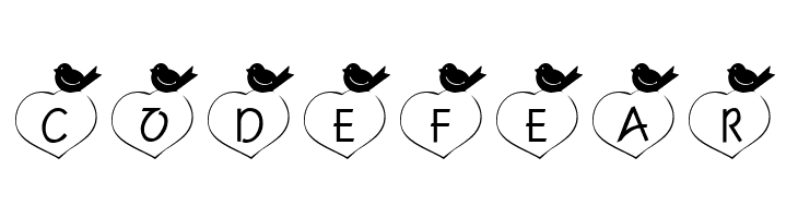 codefear 101! Birdie LuV Font