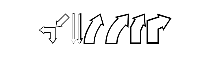 Carr Arrows [outline]  Free Fonts Download