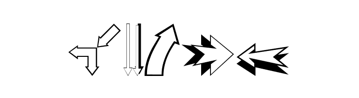 Carr Arrows [outline]  Free Fonts Download