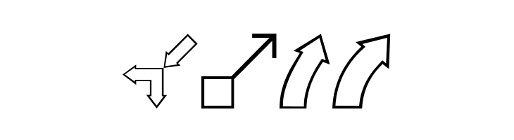 Carr Arrows [outline]  Free Fonts Download