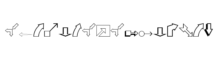 Carr Arrows [outline]  Free Fonts Download