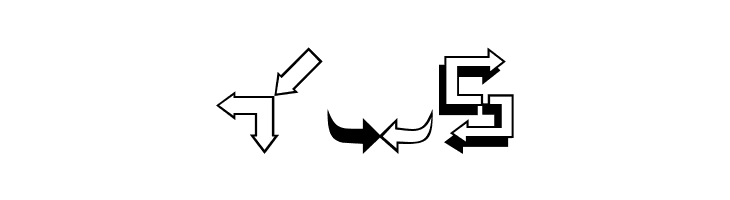 Carr Arrows [outline]  Free Fonts Download