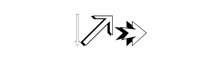 Carr Arrows [outline]  Free Fonts Download