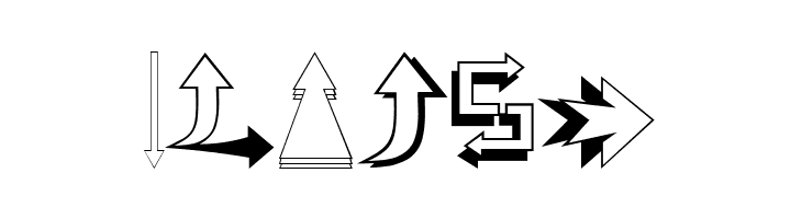 Carr Arrows [outline]  Free Fonts Download