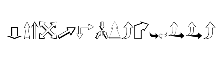 Carr Arrows [outline]  Free Fonts Download