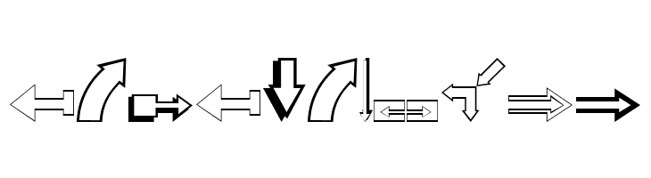 Carr Arrows [outline]  Free Fonts Download