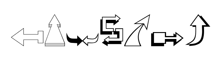 Carr Arrows [outline]  Free Fonts Download