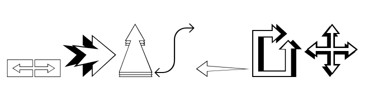 Carr Arrows [outline]  Free Fonts Download