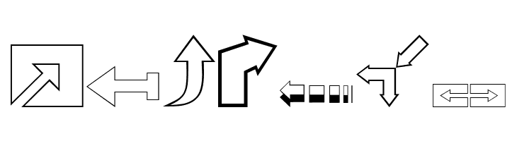 Carr Arrows [outline]  Free Fonts Download