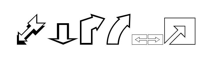 Carr Arrows [outline]  Free Fonts Download