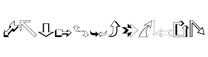 Carr Arrows [outline]  Free Fonts Download