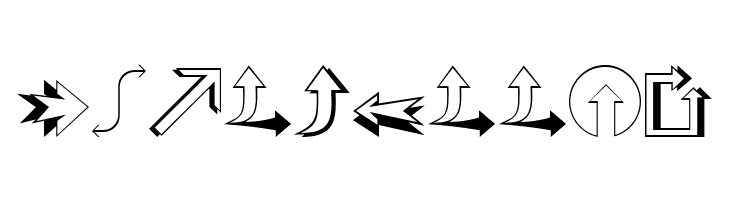 Carr Arrows [outline]  Free Fonts Download