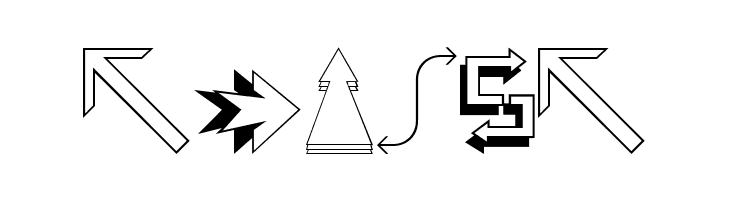 Carr Arrows [outline]  Free Fonts Download