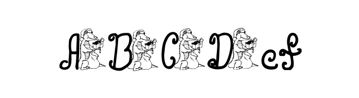 pf_xmas_gator  Free Fonts Download