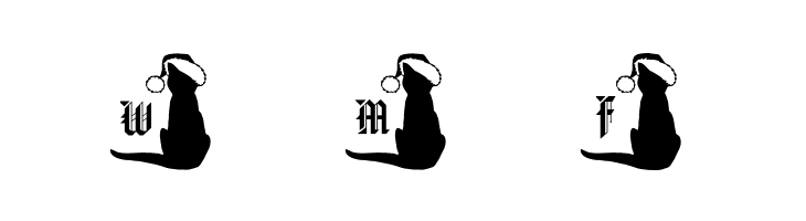 pf_xmas_cat  Free Fonts Download