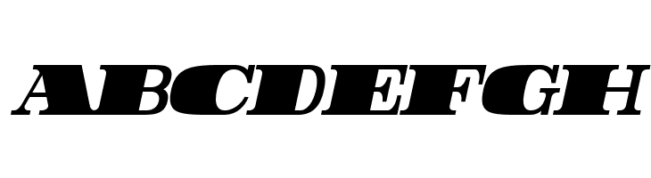 ABCDEFGH Rider Tall Ultra-condensed ExtraBlack Italic Font