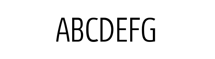 ABCDEFG Absolut Pro Condensed Light reduced Font
