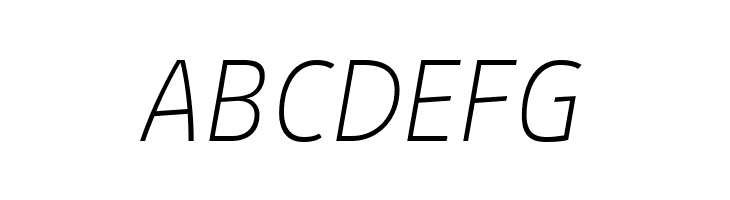 Absolut Pro Thin Italic reduced  Free Fonts Download
