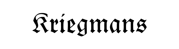 Kriegmans Koch-Fraktur OT normal Font