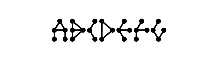 Molecule model Regular E.  Free Fonts Download