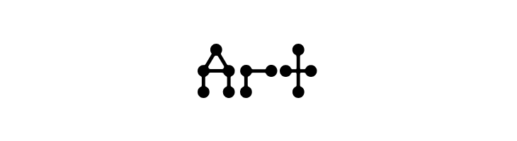 Molecule model Regular E.  Free Fonts Download