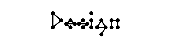 Molecule model Regular E.  Free Fonts Download