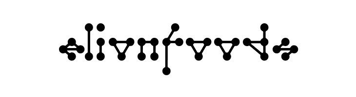 Molecule model Regular E.  Free Fonts Download