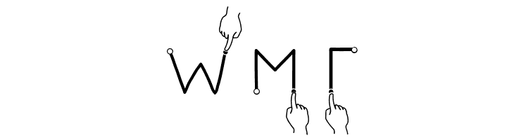 Gesture Hand  Free Fonts Download