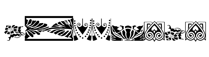 Nouveau Rococo Deco Dings I  Free Fonts Download