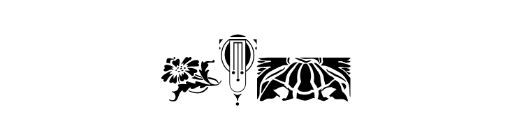 Nouveau Rococo Deco Dings I  Free Fonts Download