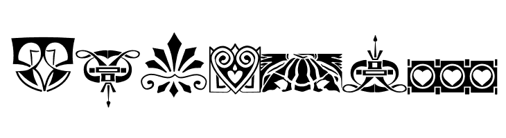 Nouveau Rococo Deco Dings I  Free Fonts Download