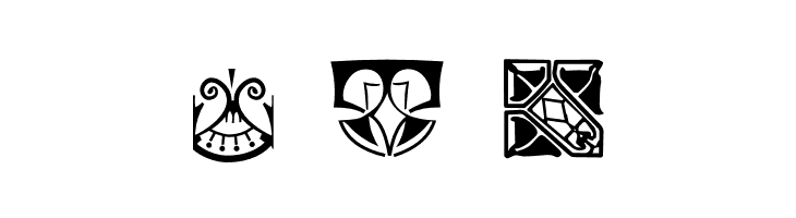 Nouveau Rococo Deco Dings I  Free Fonts Download