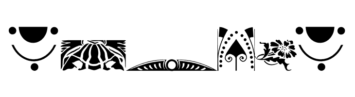 Nouveau Rococo Deco Dings I  Free Fonts Download