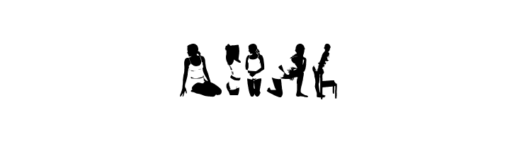 WomanSilhouettes  Free Fonts Download