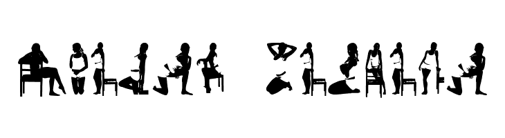 WomanSilhouettes  Free Fonts Download