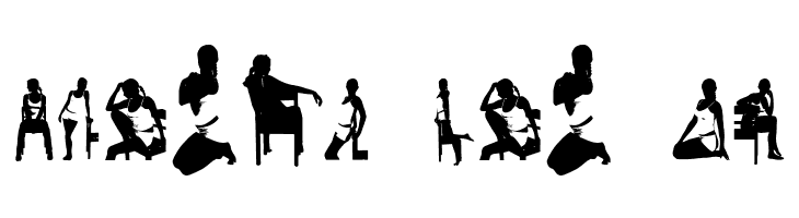 WomanSilhouettes  Free Fonts Download