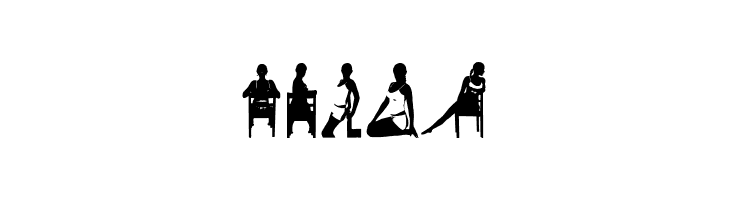 WomanSilhouettes  Free Fonts Download