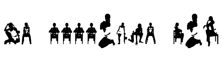 WomanSilhouettes  Free Fonts Download