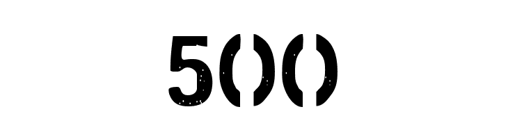 500 PENCIL STENCIL Font
