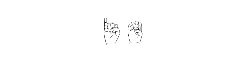 Langage des signes  Free Fonts Download